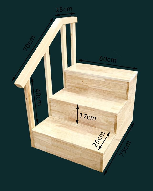 康复训练评估用双向三级台阶楼梯