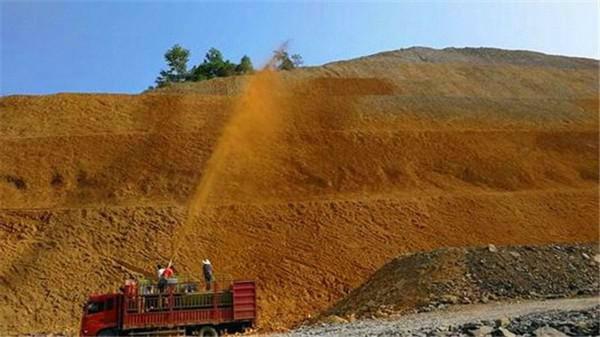 邊坡綠化種草噴播機河北廊坊高速公路兩側復綠植被